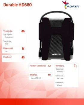 ADATA HD680 1TB (Czarny) ADATA HD680 1TB (Czarny)