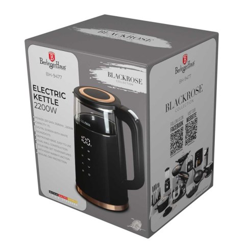 CZAJNIK ELEKTRYCZNY 1,7L BERLINGER HAUS BH-9477 BLACK ROSE CZAJNIK ELEKTRYCZNY 1,7L BERLINGER HAUS BH-9477 BLACK ROSE