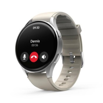 Hama Smartwatch 8900, GPS, AMOLED 1.3, srebrna koperta, beżowy pasek silikonowy Hama Smartwatch 8900, GPS, AMOLED 1.3, srebrna koperta, beżowy pasek silikonowy