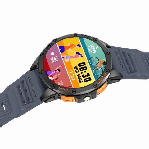 Smartwatch Męski GRAVITY GPS GT24-1 Czarny Pasek Silikonowy + Granatowy Pasek Silikonowy Smartwatch Męski GRAVITY GPS GT24-1 Czarny Pasek Silikonowy + Granatowy Pasek Silikonowy