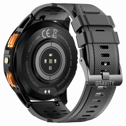 Smartwatch Męski GRAVITY GPS GT24-1 Czarny Pasek Silikonowy + Granatowy Pasek Silikonowy Smartwatch Męski GRAVITY GPS GT24-1 Czarny Pasek Silikonowy + Granatowy Pasek Silikonowy