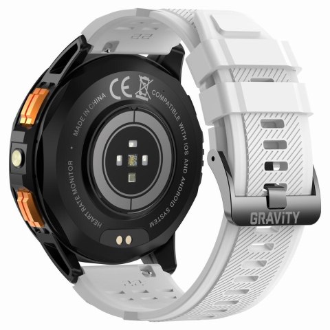 Smartwatch Męski GRAVITY GPS GT24-2 Czarny Pasek Silikonowy + Biały Pasek Silikonowy Smartwatch Męski GRAVITY GPS GT24-2 Czarny Pasek Silikonowy + Biały Pasek Silikonowy