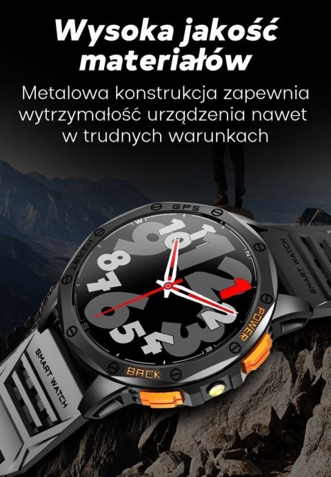 Smartwatch Męski GRAVITY GPS GT24-2 Czarny Pasek Silikonowy + Biały Pasek Silikonowy Smartwatch Męski GRAVITY GPS GT24-2 Czarny Pasek Silikonowy + Biały Pasek Silikonowy