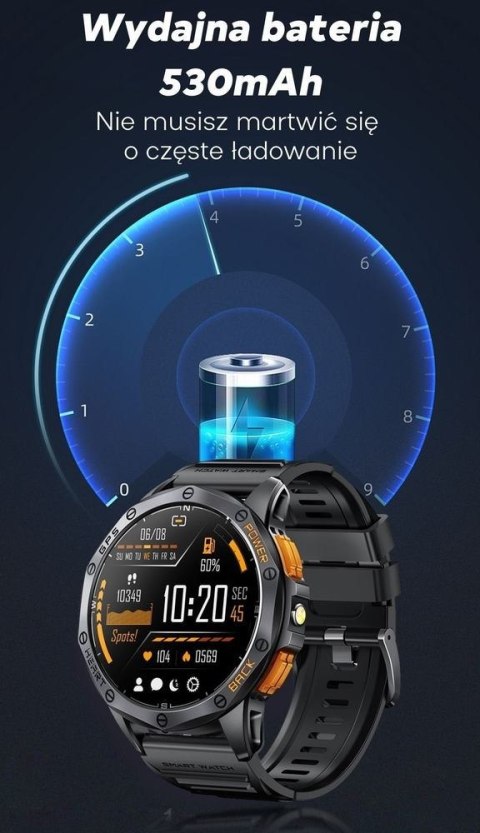 Smartwatch Męski GRAVITY GPS GT24-2 Czarny Pasek Silikonowy + Biały Pasek Silikonowy Smartwatch Męski GRAVITY GPS GT24-2 Czarny Pasek Silikonowy + Biały Pasek Silikonowy