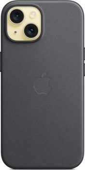 Apple iPhone 15 FineWoven Case with MagSafe black Apple iPhone 15 FineWoven Case with MagSafe black