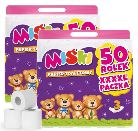 Papier toaletowy 50R MIŚKI 3W - 150 Rolek Papier toaletowy 50R MIŚKI 3W - 150 Rolek