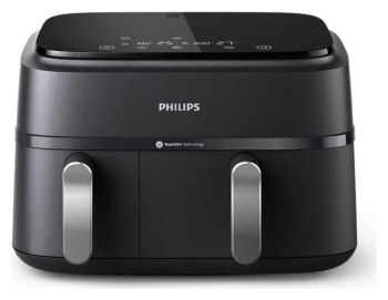 Frytkownice - Philips Ovi Dual 3000 NA351/00 czarny/srebrny Frytkownice - Philips Ovi Dual 3000 NA351/00 czarny/srebrny