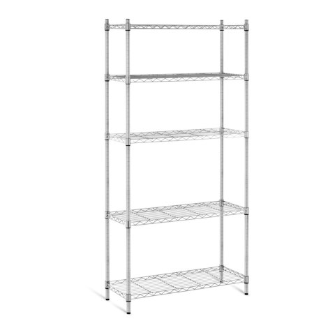 Regał magazynowy druciany ażurowy kolor szary 180x90x35cm do 250kg Regał magazynowy druciany ażurowy kolor szary 180x90x35cm do 250kg