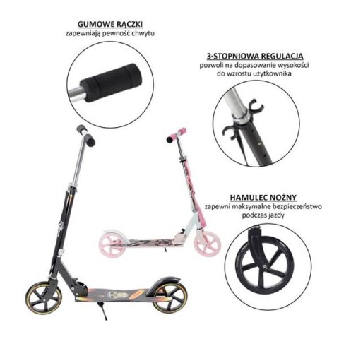 Hulajnoga Nils Extreme HA205D BLACK PU 205MM Hulajnoga Nils Extreme HA205D BLACK PU 205MM