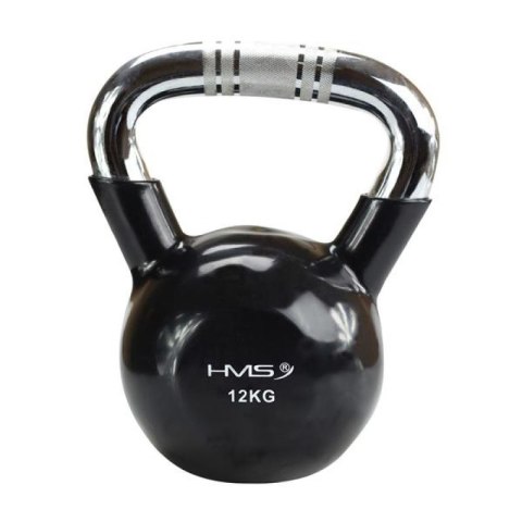 Kettlebell żeliwny uchwyt chrom radełkowany HMS KTC20 BLACK Kettlebell żeliwny uchwyt chrom radełkowany HMS KTC20 BLACK