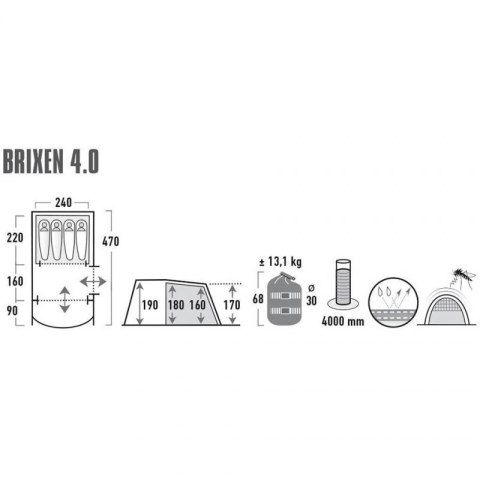 Namiot High Peak Brixen 4.0 11815 Namiot High Peak Brixen 4.0 11815