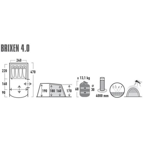 Namiot High Peak Brixen 4.0 11815 Namiot High Peak Brixen 4.0 11815