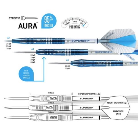 Rzutki Harrows Aura 95% Steeltip HS-TNK-000013652 Rzutki Harrows Aura 95% Steeltip HS-TNK-000013652