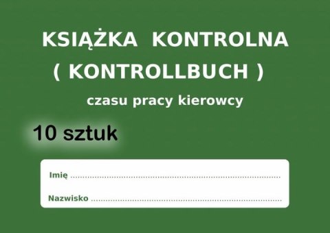 Książka czasu pracy kierowcy KONTROLLBUCH PL - DE - 10 sztuk Książka czasu pracy kierowcy KONTROLLBUCH PL - DE - 10 sztuk