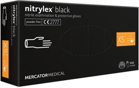 Rękawice Nitrylowe 100 sztuk / Czarne / Nitrylex Black (XL 9-10) Rękawice Nitrylowe 100 sztuk / Czarne / Nitrylex Black (XL 9-10)