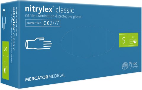 Rękawice Nitrylowe 100 sztuk / Niebieskie / Nitrylex Classic Blue (L 8-9) Rękawice Nitrylowe 100 sztuk / Niebieskie / Nitrylex Classic Blue (L 8-9)