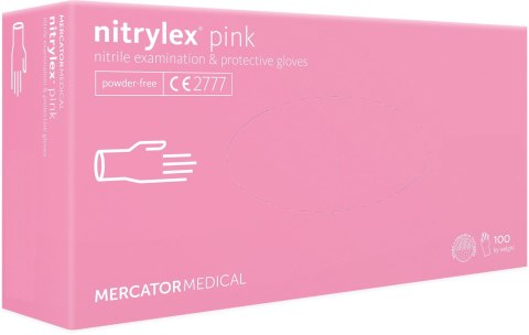 Rękawice Nitrylowe 100 sztuk / Różowe / Nitrylex Pink (S 6-7) Rękawice Nitrylowe 100 sztuk / Różowe / Nitrylex Pink (S 6-7)