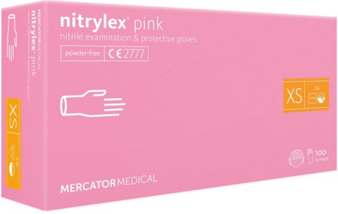 Rękawice Nitrylowe 100 sztuk / Różowe / Nitrylex Pink (S 6-7) Rękawice Nitrylowe 100 sztuk / Różowe / Nitrylex Pink (S 6-7)