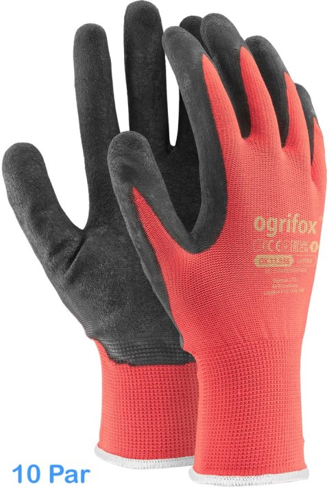 Rękawice Robocze / Czerwono-Czarne / OX-LATEKS_CB - 10 par (10 - XL) Rękawice Robocze / Czerwono-Czarne / OX-LATEKS_CB - 10 par (10 - XL)