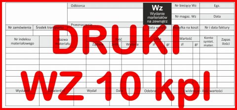 WZ - Wydanie Na Zewnątrz 1/3 A4 - 10 szt. WZ - Wydanie Na Zewnątrz 1/3 A4 - 10 szt.