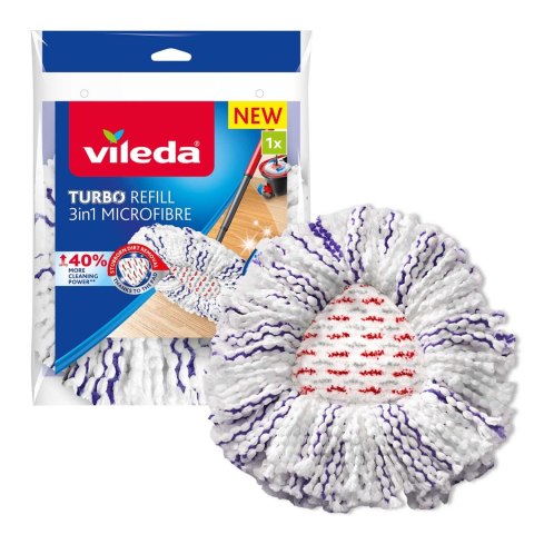 Wkład do mopa obrotowego Vileda TURBO 3w1 Microfibre Wkład do mopa obrotowego Vileda TURBO 3w1 Microfibre
