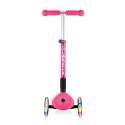 Hulajnoga 3-kołowa Globber Foldable Lights Fuchsia Jr 437-110