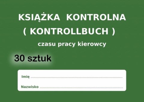 Książka czasu pracy kierowcy KONTROLLBUCH PL - DE - 30 sztuk Książka czasu pracy kierowcy KONTROLLBUCH PL - DE - 30 sztuk