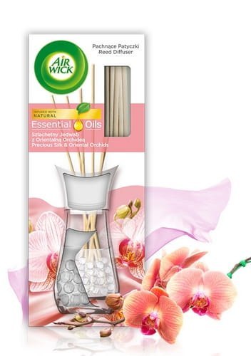 Air Wick Pachnące Patyczki Szlachetny Jedwab z Orientalną Orchideą/Precious Silk & Oriental Orchids 25ml Air Wick Pachnące Patyczki Szlachetny Jedwab z Orientalną Orchideą/Precious Silk & Oriental Orchids 25ml