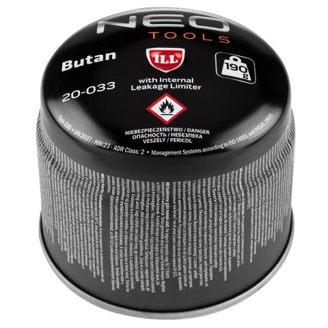 Nabój Z Gazem Butan 190g, Nabijany Nabój Z Gazem Butan 190g, Nabijany