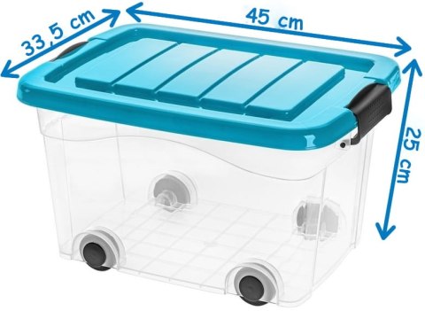 Pojemnik Roller Box 20L, Pokrywa Turkus Pojemnik Roller Box 20L, Pokrywa Turkus