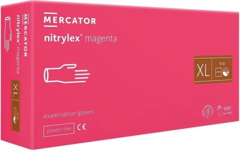 Rękawice Nitrylowe 100 szt. Nitrylex Magenta (XS 5-6) Rękawice Nitrylowe 100 szt. Nitrylex Magenta (XS 5-6)