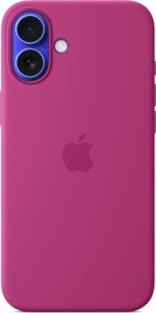 Apple iPhone 16 Plus Silicone Case with MagSafe fuchsia
