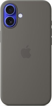 Apple iPhone 16 Plus Silicone Case with MagSafe stone gray