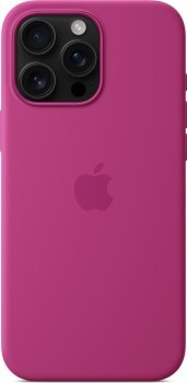 Apple iPhone 16 Pro Max Silicone Case with MagSafe fuchsia
