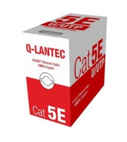 Kabel UTP A-LAN drut zewnętrzny suchy 100% miedź KIU5OUTS305Q (UTP; 305m; kat. 5e; kolor czarny)