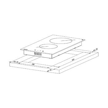 Płyta ceramiczna AKPO PKA 30 830/2 czarna Płyta ceramiczna AKPO PKA 30 830/2 czarna