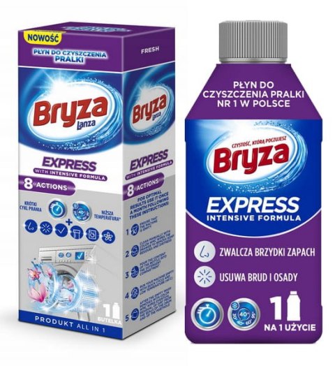 Bryza EXPRESS PŁYN DO CZYSZCZENIA PRALKI 250ml Bryza EXPRESS PŁYN DO CZYSZCZENIA PRALKI 250ml