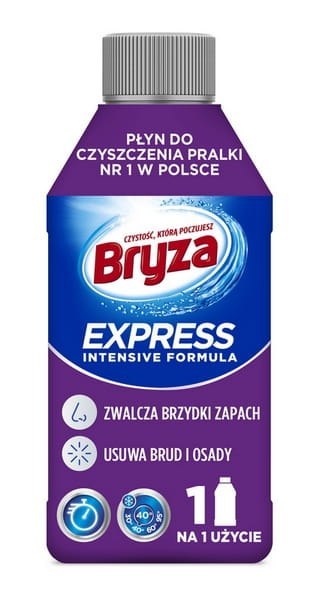 Bryza EXPRESS PŁYN DO CZYSZCZENIA PRALKI 250ml Bryza EXPRESS PŁYN DO CZYSZCZENIA PRALKI 250ml