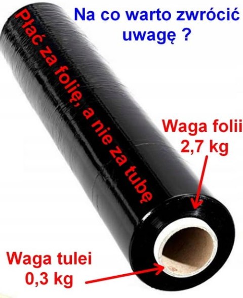 Folia Stretch Ręczna 3 kg brutto / 50cm / 23µ Folia Stretch Ręczna 3 kg brutto / 50cm / 23µ