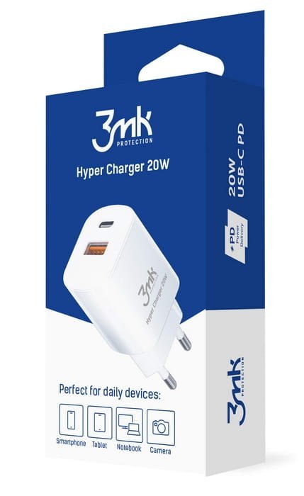 Ładowarka 3mk Hyper Charger 20W White Ładowarka 3mk Hyper Charger 20W White