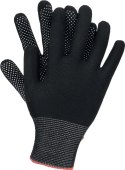 Rękawice robocze / Czarne / Rozmiar: 9 - L / OX-DOTUA_BW - 10 Par