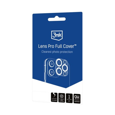Szkło Hartowane 3mk Lens Pro Full Cover Apple iPhone 15 Pro/15 Pro Max Szkło Hartowane 3mk Lens Pro Full Cover Apple iPhone 15 Pro/15 Pro Max