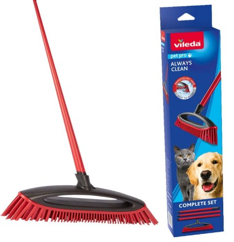 Vileda Pet Pro Szczotka do zamiatania sierści i włosów Always Clean Vileda Pet Pro Szczotka do zamiatania sierści i włosów Always Clean