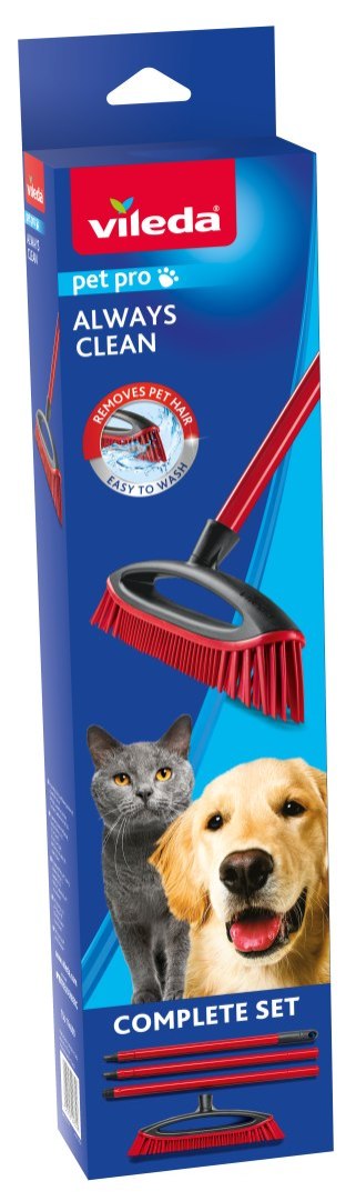 Vileda Pet Pro Szczotka do zamiatania sierści i włosów Always Clean Vileda Pet Pro Szczotka do zamiatania sierści i włosów Always Clean