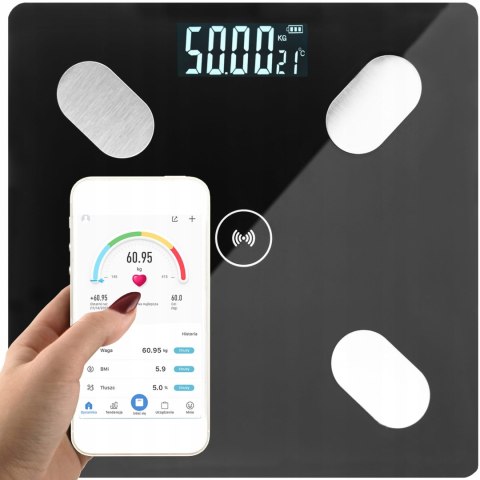 Waga 180kg z funkcją bluetooth W9993 Waga 180kg z funkcją bluetooth W9993