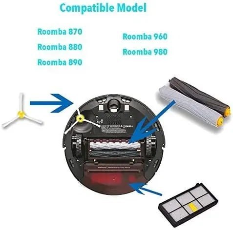 Zestaw Szczotek I Filtrów Do iRobot Roomba Serii 800/900 Zestaw Szczotek I Filtrów Do iRobot Roomba Serii 800/900