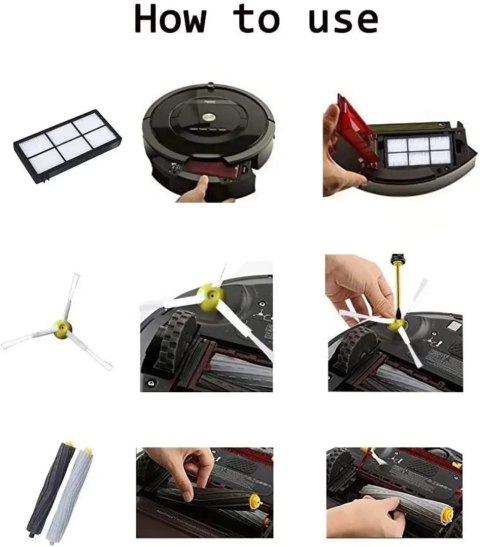 Zestaw Szczotek I Filtrów Do iRobot Roomba Serii 800/900 Zestaw Szczotek I Filtrów Do iRobot Roomba Serii 800/900