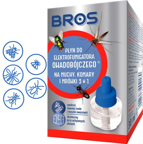 BROS - płyn do elektro na muchy, komary i mrówki 20 dni x 24 h BROS - płyn do elektro na muchy, komary i mrówki 20 dni x 24 h