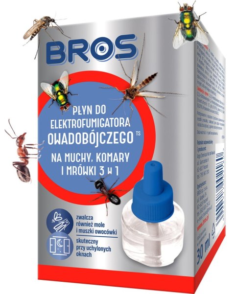 BROS - płyn do elektro na muchy, komary i mrówki 20 dni x 24 h BROS - płyn do elektro na muchy, komary i mrówki 20 dni x 24 h