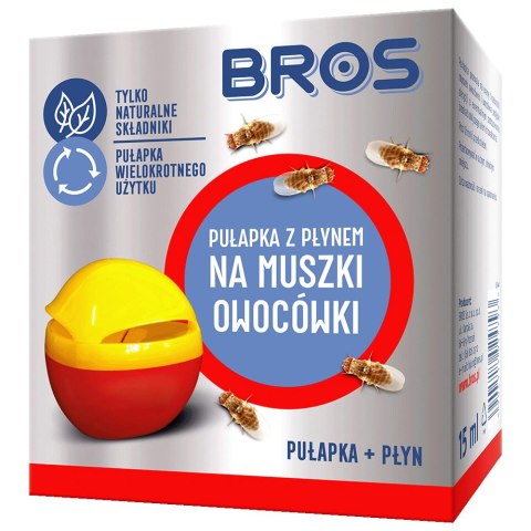 BROS - pułapka z płynem na muszki owocówki BROS - pułapka z płynem na muszki owocówki